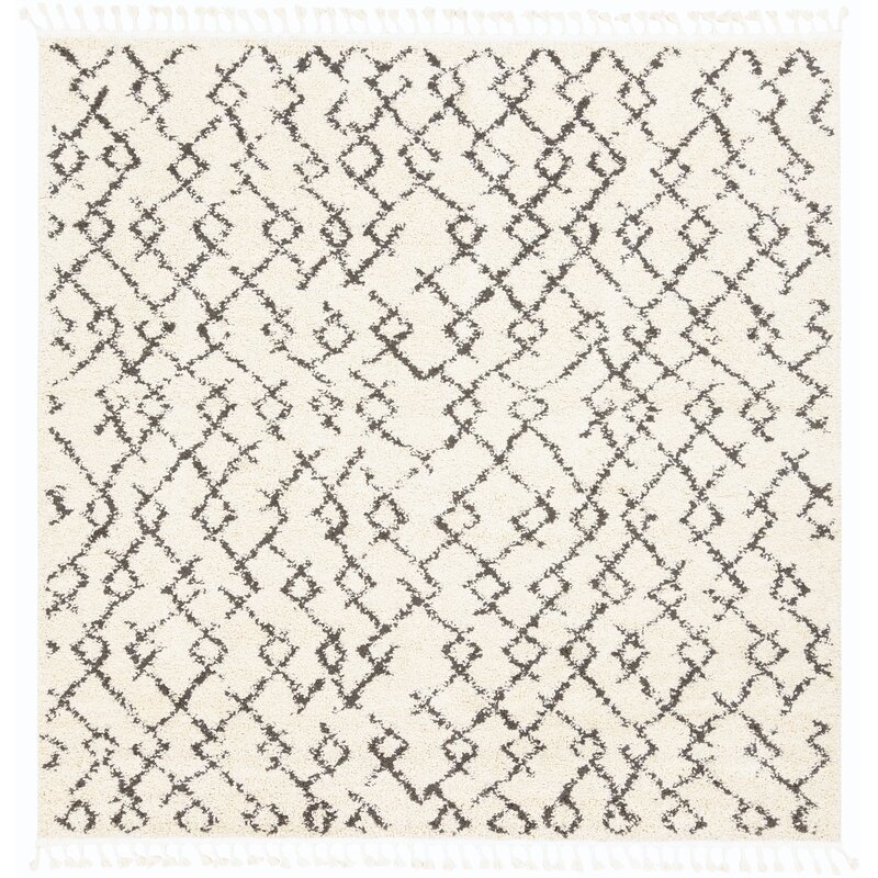 Joaquin Cream/Charcoal Area Rug, Rectangle 7'10" x 10'3" - Image 1