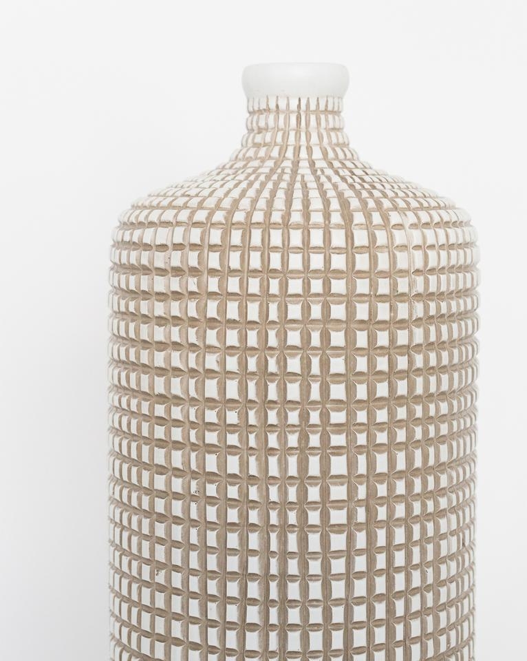 Grid Bottle Vase Small - 10H - Image 1