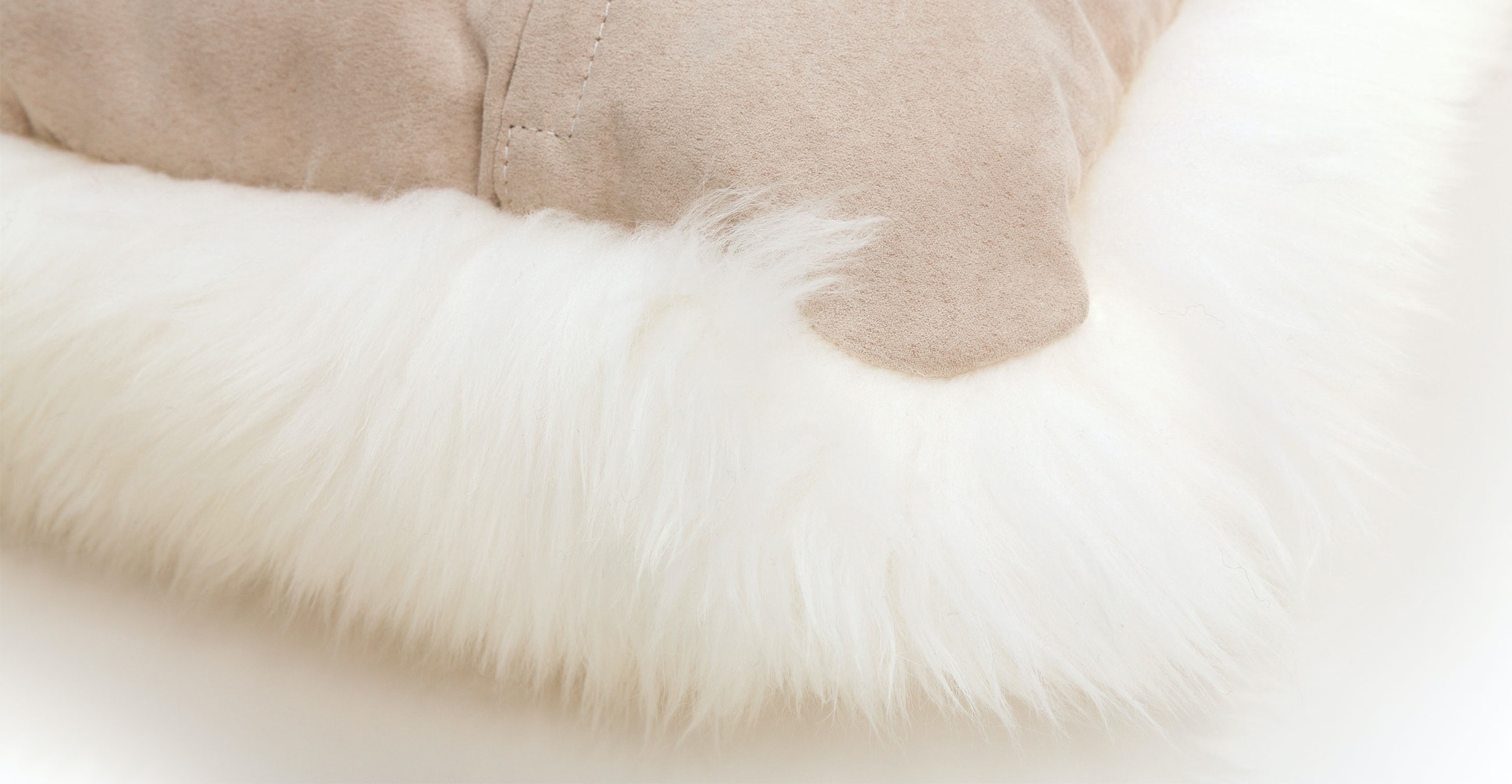 Lanna Ivory Sheepskin Pillow - Image 3