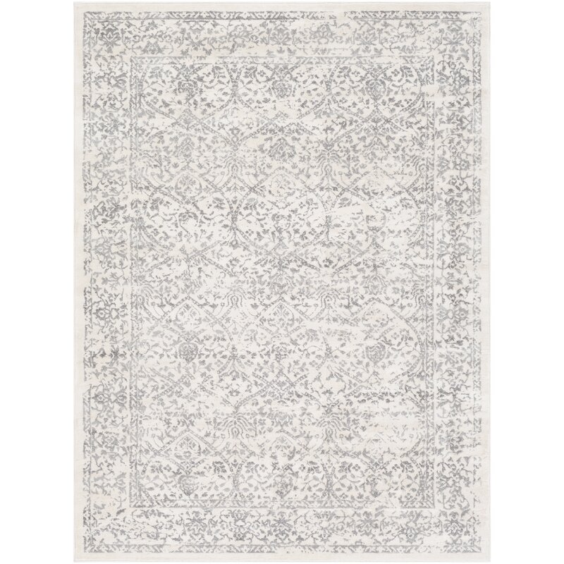 Desoto Oriental Area Rug, Gray & Ivory, 7'10" x 10' - Image 0