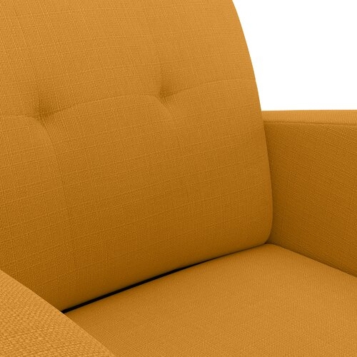 Valmy Lounge Chair- Mustard Yellow Linen - Image 3