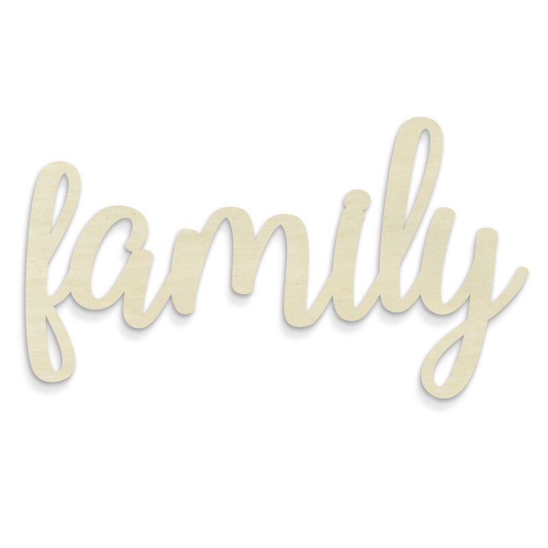 Huge Cursive Word 'Family' Wall Décor - Image 0