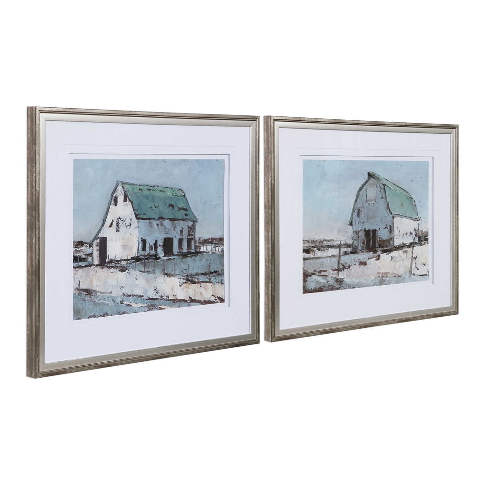 Plein Air Barns Framed Prints, S/2 - Image 2