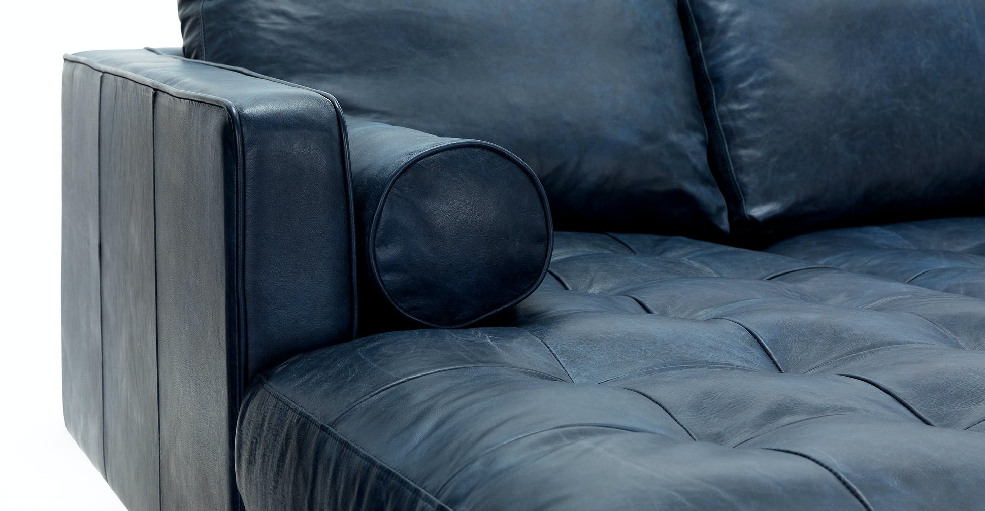 Sven Oxford Blue Left Sectional Sofa - Image 5