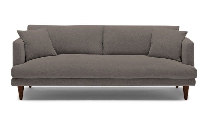 Blue Lewis Mid Century Modern Sofa - Cordova Eclipse - Mocha - Cylinder Legs - Image 0