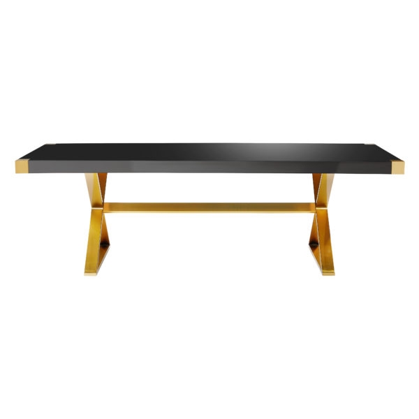 Adeline Black Lacquer Dining Table - Image 3
