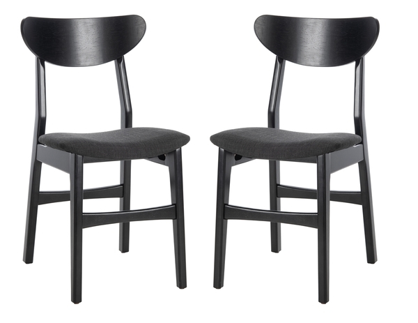 Lucca Retro Dining Chair, Black, Set of 2 - Image 0