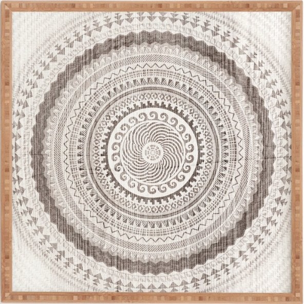 WINTER WHEAT Bamboo Framed Wall Art - 20x20 - Image 0