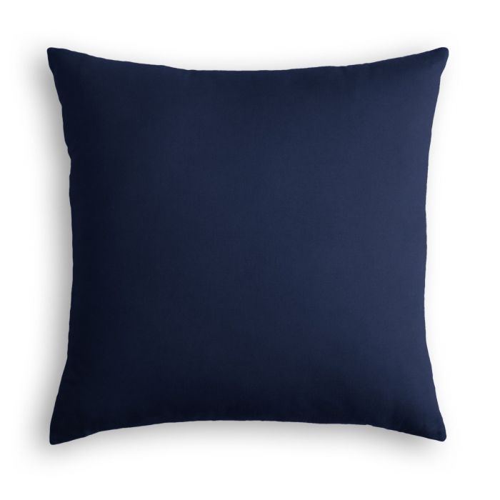 Navy Velvet Throw Pillow - 20x20 + down insert - Image 0
