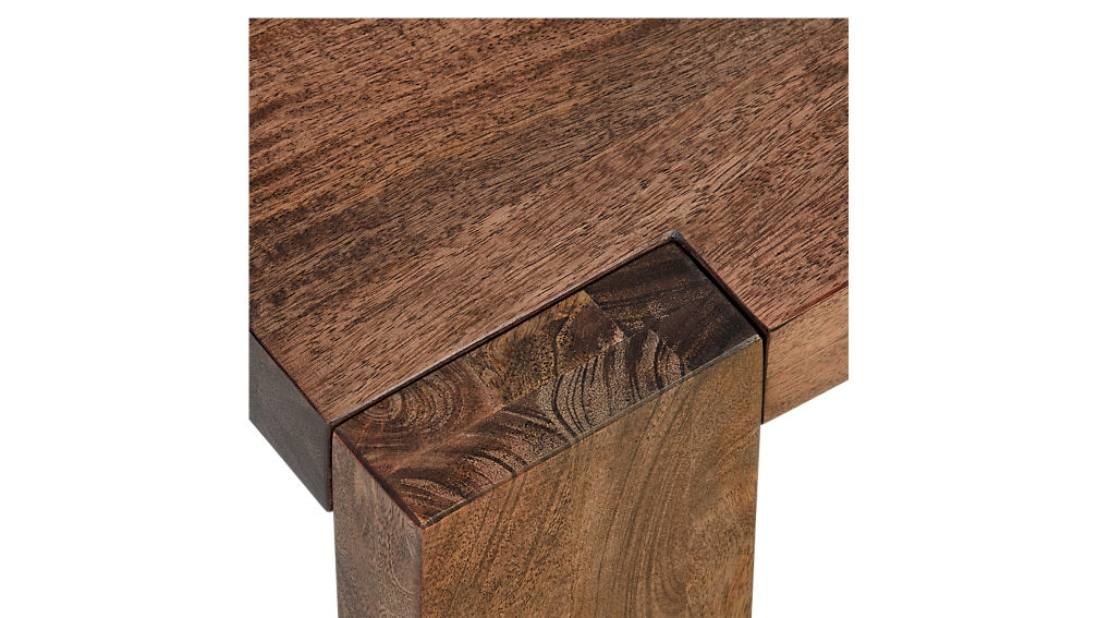 Blox Midtone Brown Wood Bench 78" - Image 3