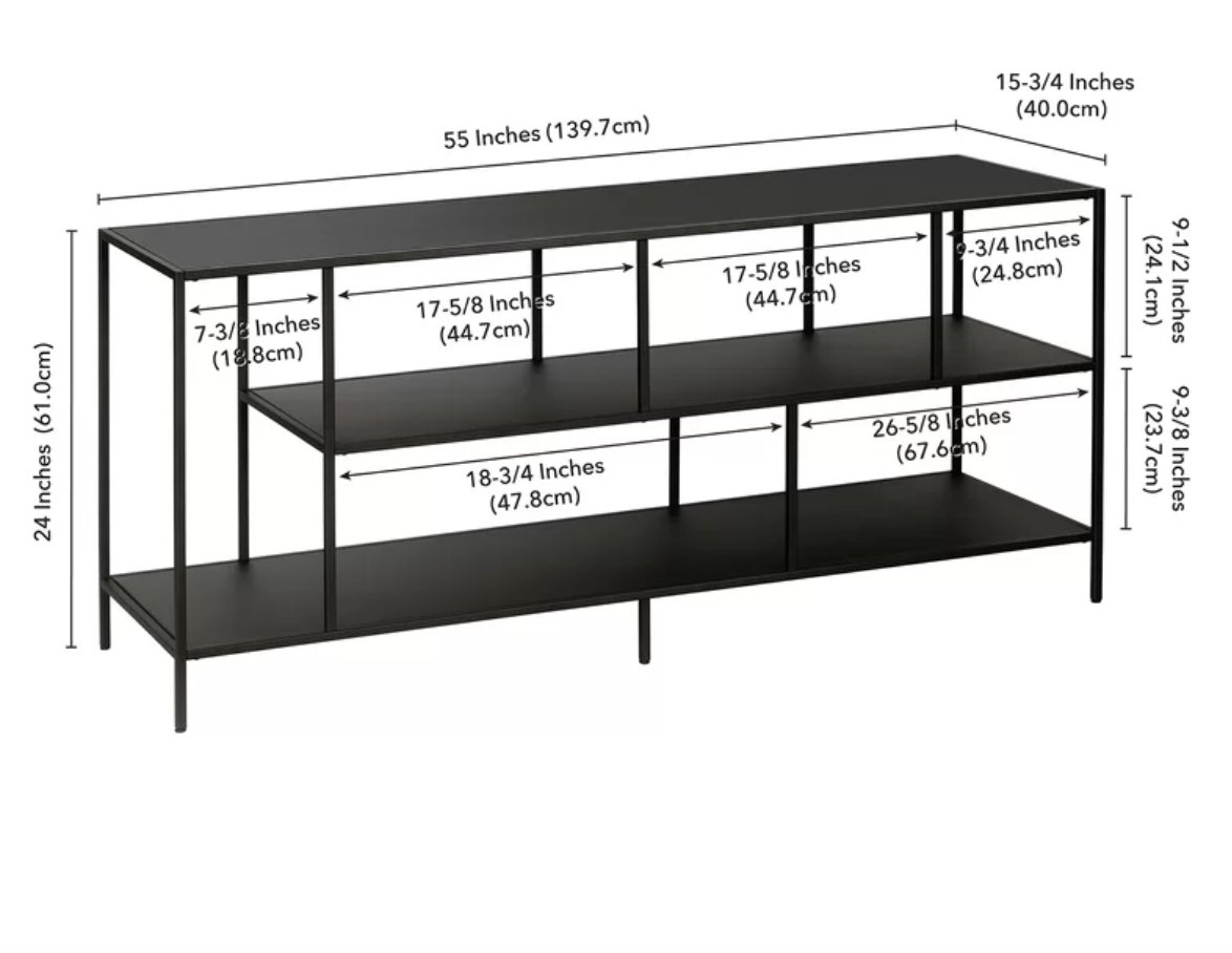 Alphin Open Shelving TV Stand for TVs up to 60 inches - Image 2