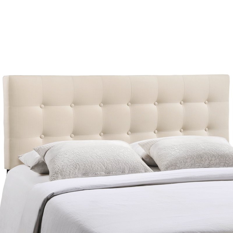 Corneau Upholstered Panel Headboard- Ivory - Queen - Image 1