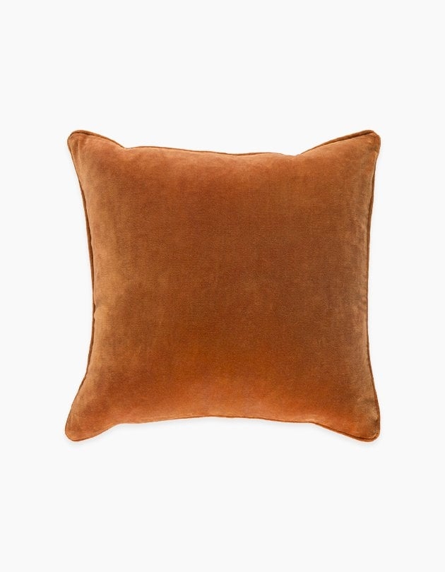 Safflower Pillow Cover, Burnt Orange, 22" x 22" - Image 0