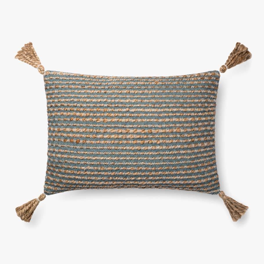Loloi PILLOWS P0691 Blue / Natural 16" x 26" Cover w/Down - Image 0
