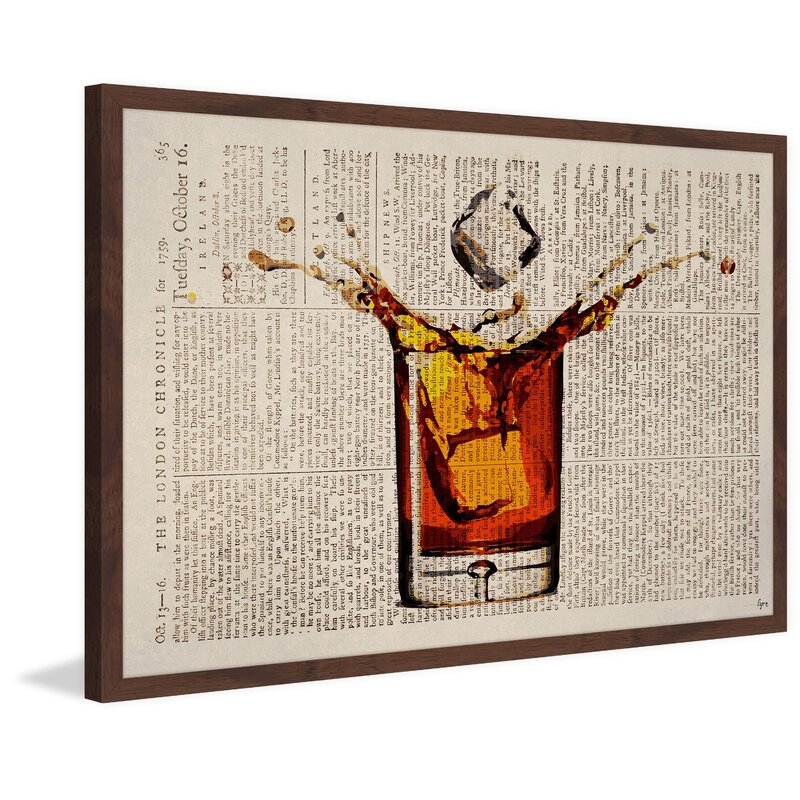 Liquor Splash' Framed Graphic Art Print - Image 1
