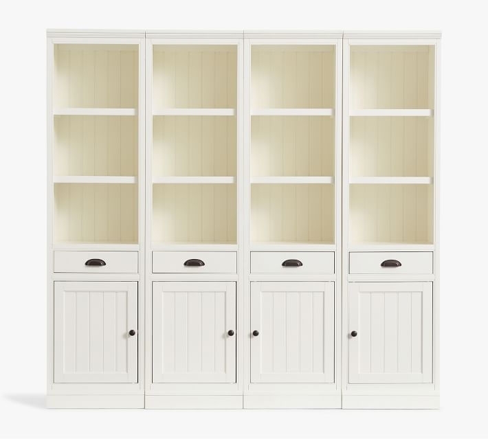 Aubrey 74.5'' Shelf with Cabinets, Dutch White - Image 0