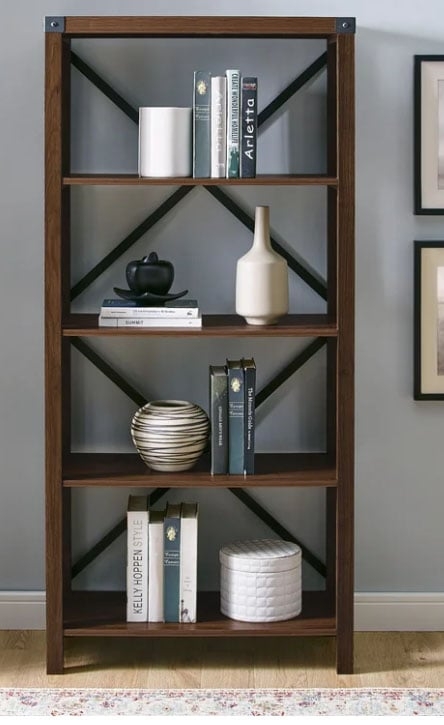 Arsenault Etagere Bookcase, Dark Walnut - Image 0