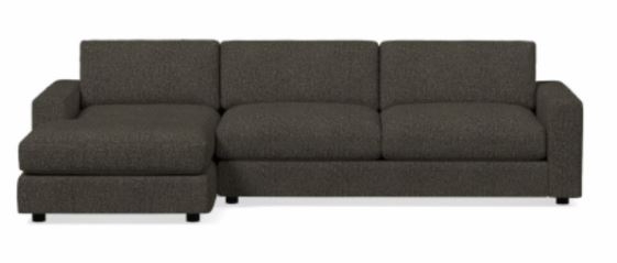 Urban Set 4: Right Arm 3 Seater Sofa , Left Arm Chaise, Poly, Heathered Tweed, Charcoal, Poly, Heathered Tweed, Charcoal - Image 3