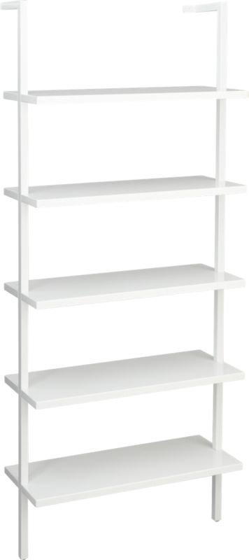 Stairway White 72.5" Wall Mounted Bookcase - Image 2