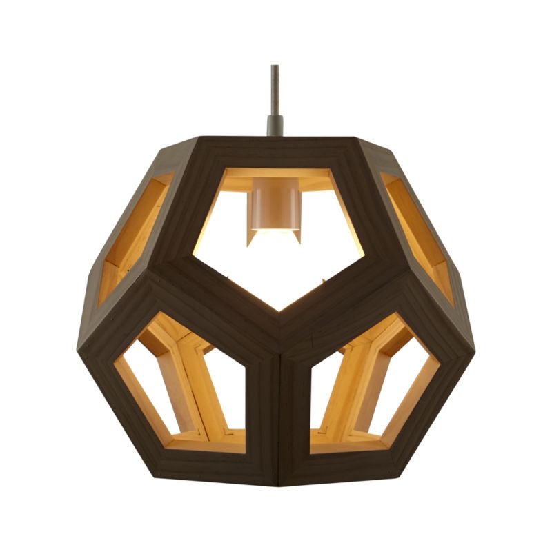 Wood Geometric Pendant Light - Image 3