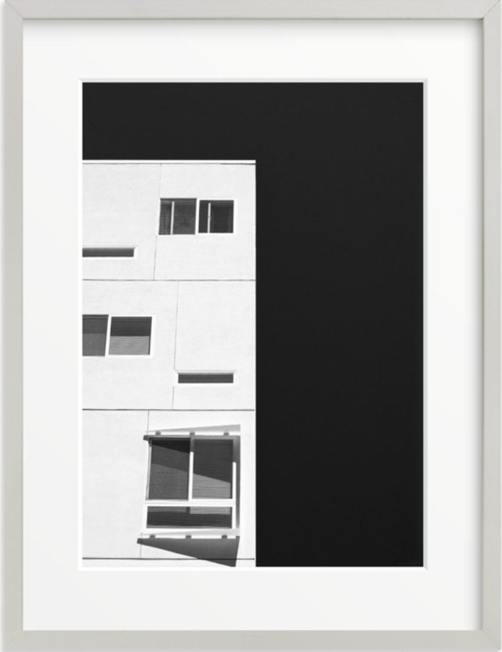 rectangle with me - 5" x 7" - light gray wood frame - Image 0