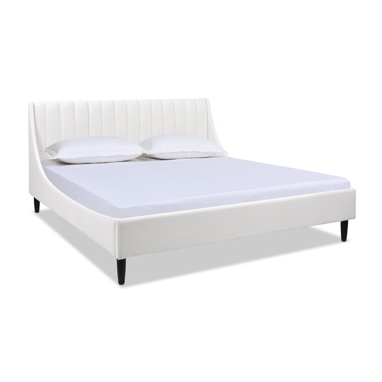 Ciceklic Tufted Upholstered Low Profile Platform Bed - Image 2
