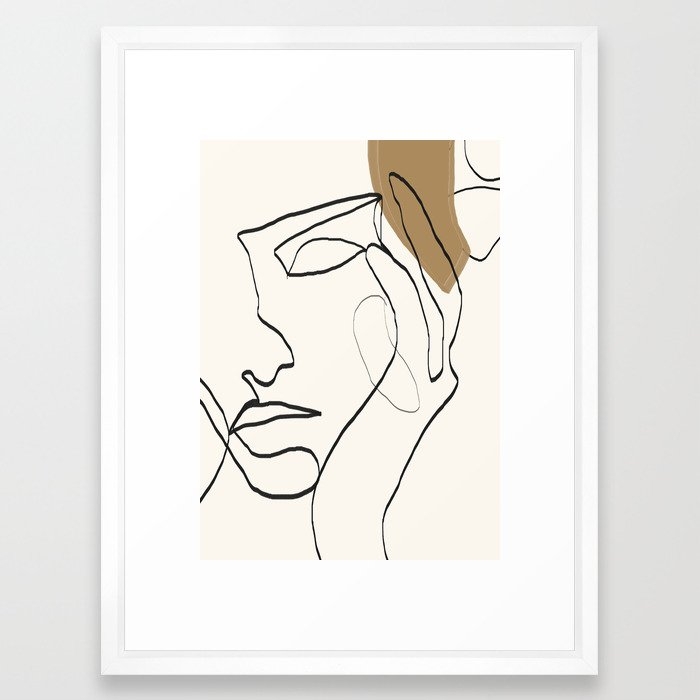 Abstract Face Framed Art Print - Image 0