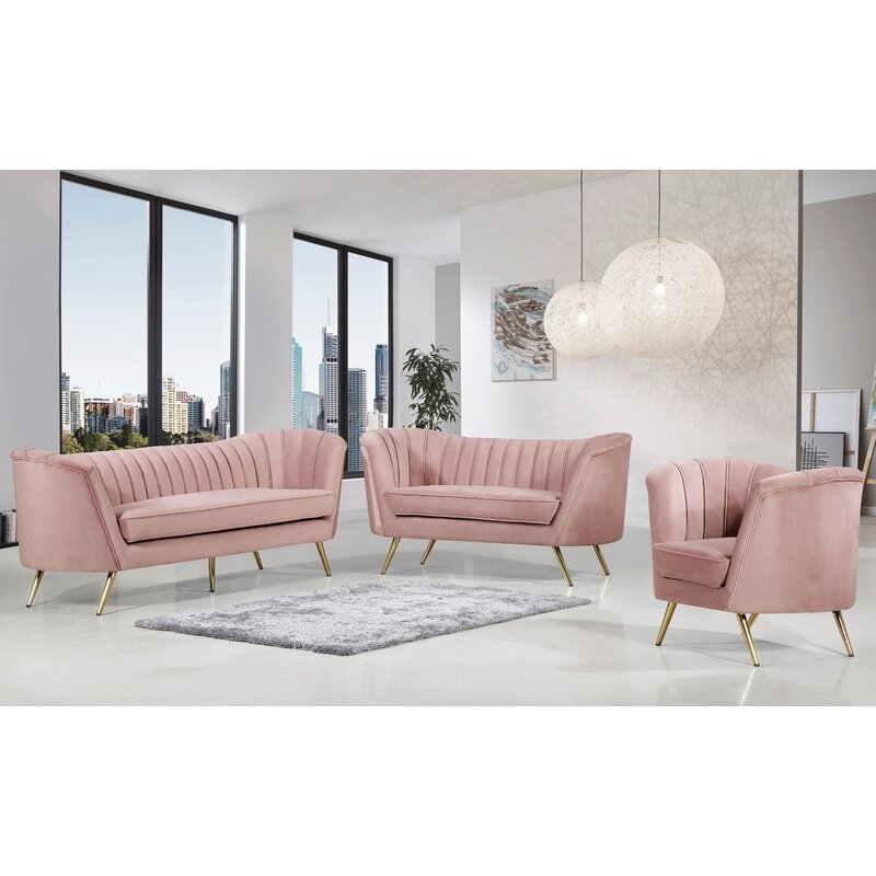 Koger Chesterfield Sofa - Pink - Image 2