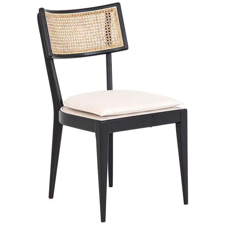 Britt Savile Flax and Brushed Ebony Nettlewood Dining Chair - Style # 96D43 - Image 1