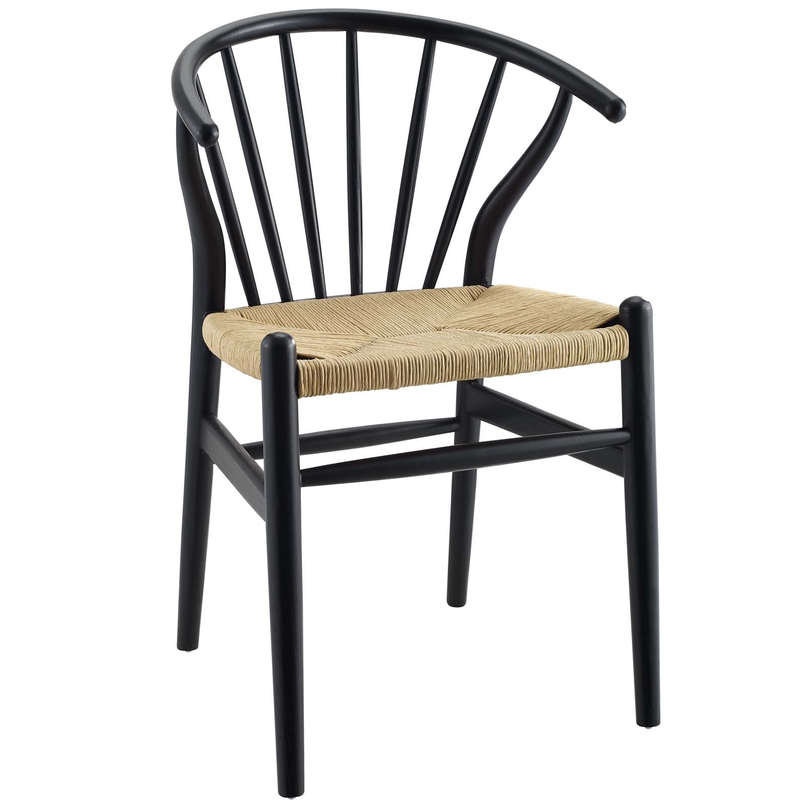 Flourish Spindle Wood Dining Side Chair in Black - Image 0