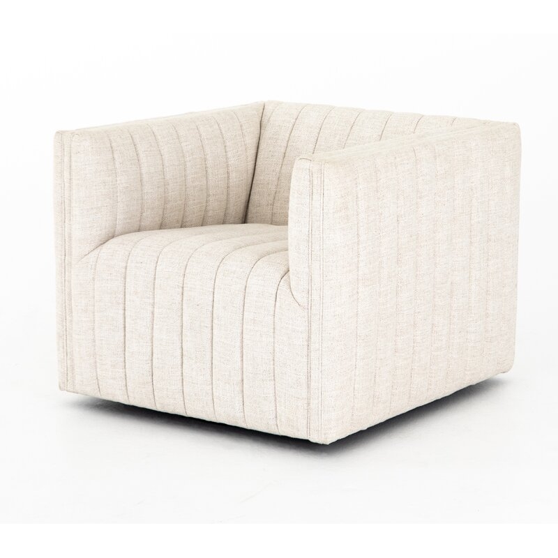 Elosie 32" W Polyester Blend Swivel Armchair - Dover Crescent - Image 4