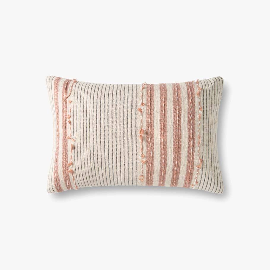 Magnolia Home by Joanna Gaines PILLOWS P1139 NATURAL / BLUSH 13" x 21" Cover w/Poly - Image 0