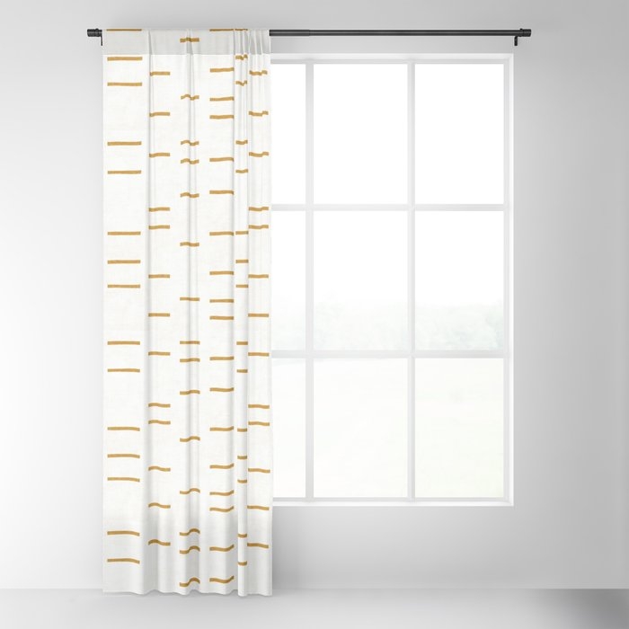 OCHRE LINE Blackout Window Curtain, single panel - Image 0