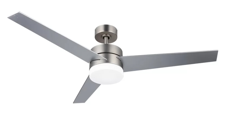 52" Minneota 3 Blade LED Ceiling Fan with Remote, Light Kit Included - Image 0