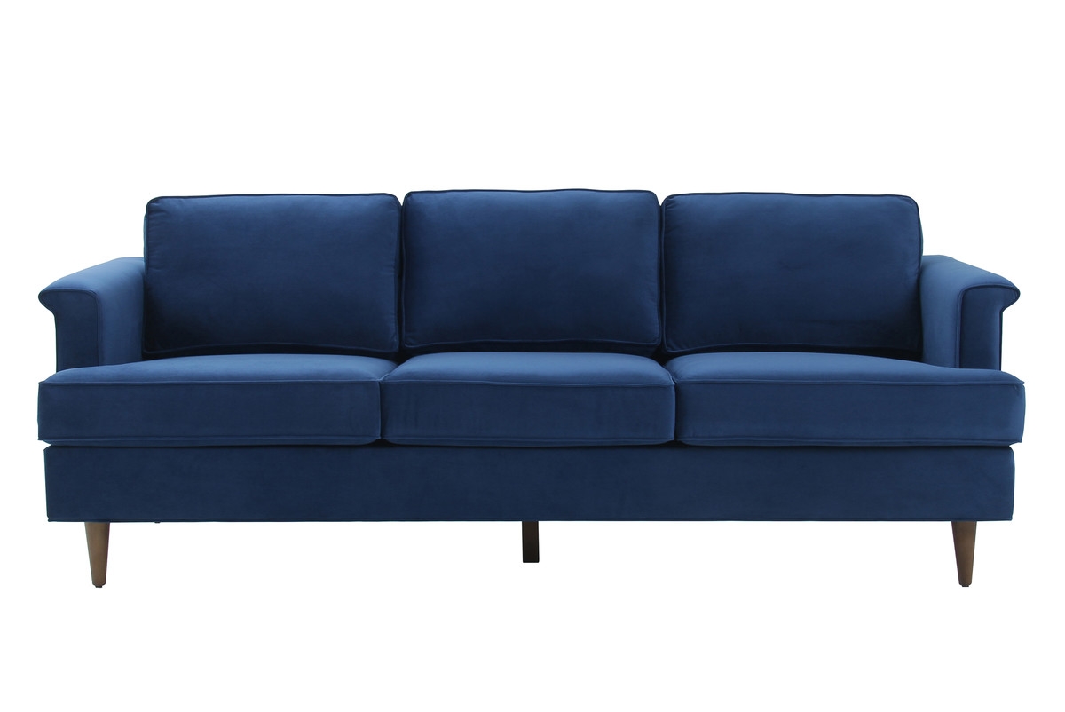 Leia Navy Velvet Sofa - Image 1