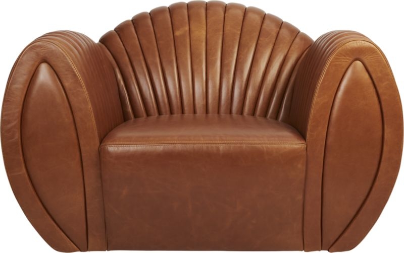 Leather Shell Armchair - Image 1