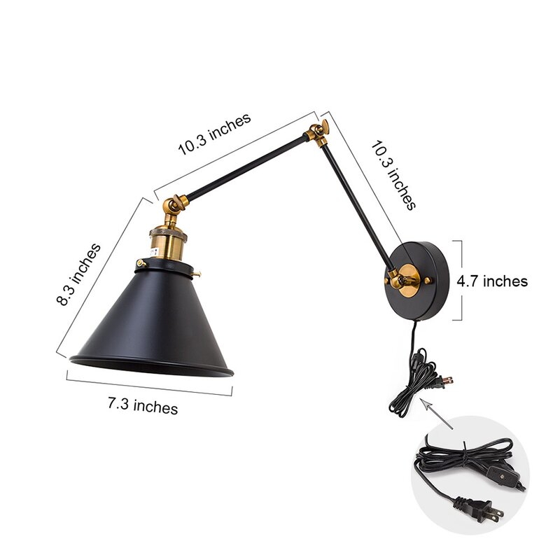Lacombe 1-Light Plug-In Swing Arm - Image 1