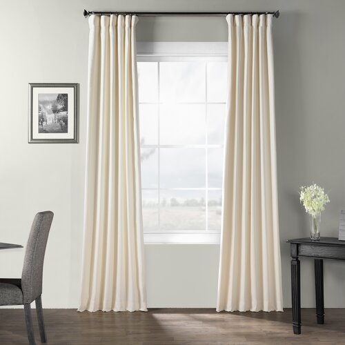 Dario Solid Cotton Textured Room Darkening Rod Pocket Single Curtain Panel - 50" x 96" - Image 0