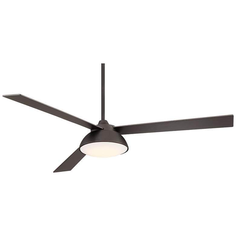 60" Kinetic Rubbed Bronze LED Ceiling Fan - Image 0