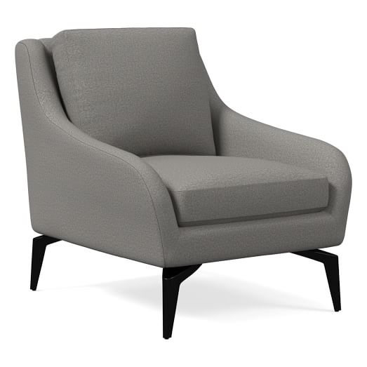 Alto Chair, Chenille Tweed, Feather Gray, Dark Pewter - Image 0
