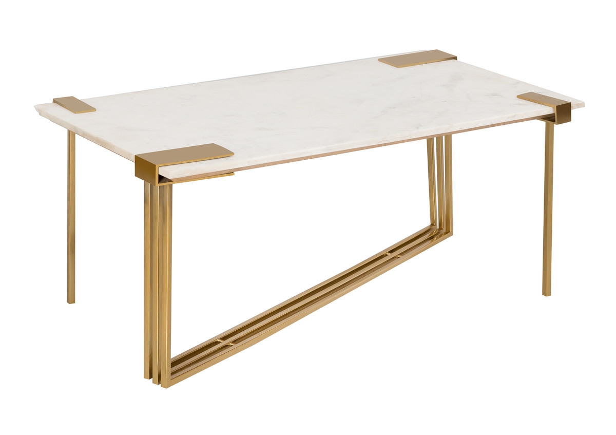 Daneb White Marble Coffee Table - Image 1