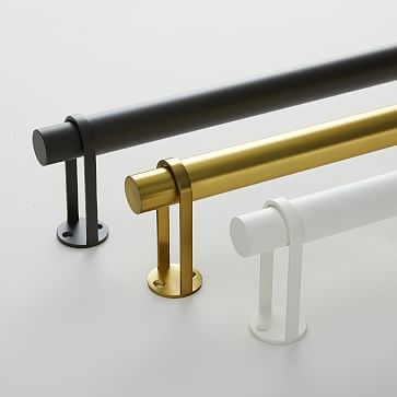 Simple Metal Rod, Antique Brass, 28"-48" - Image 1
