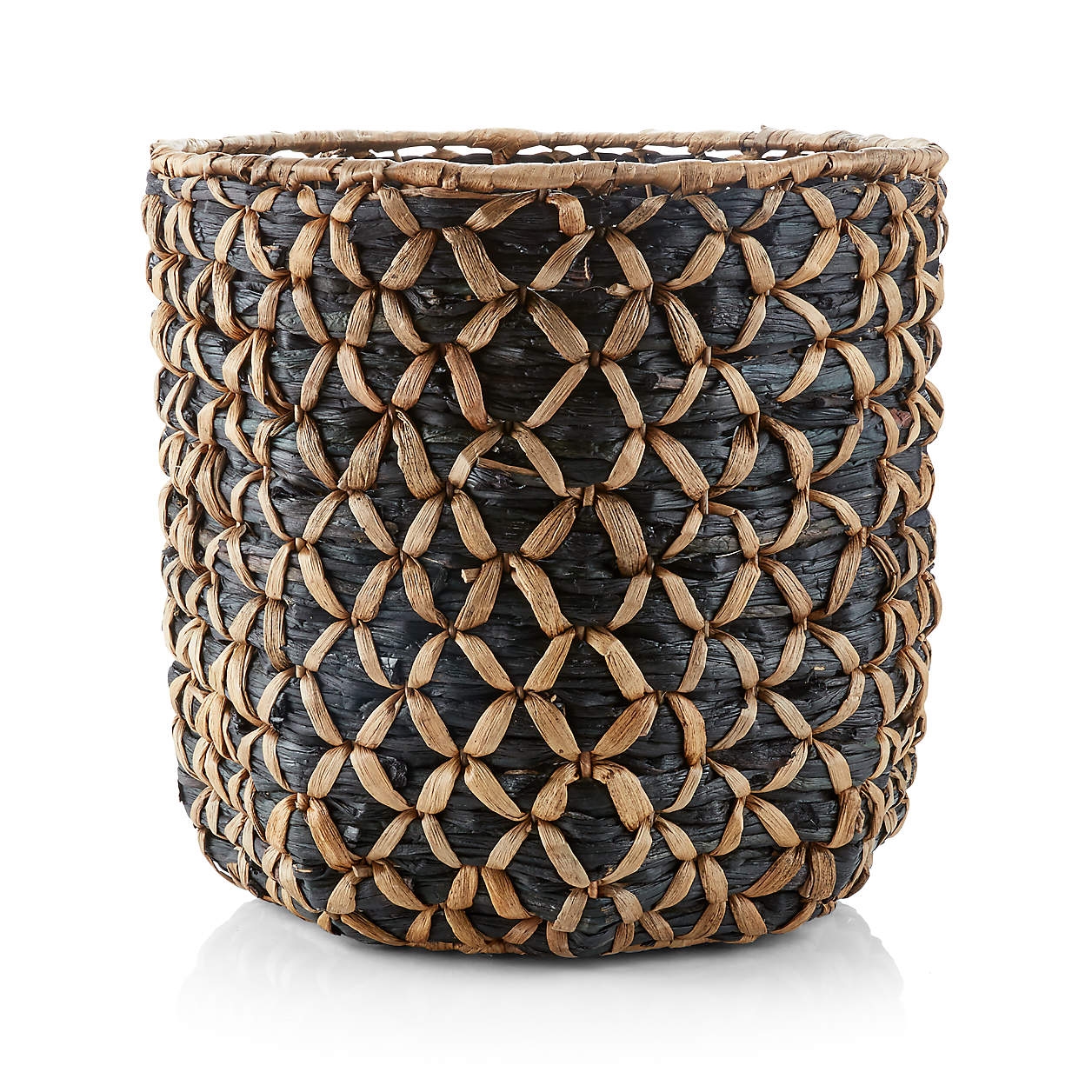 Safiyah Woven Black and Natural Basket - Image 0