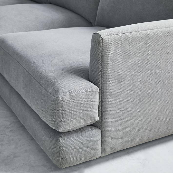 Haven Sectional 1, Left Arm Sofa, Right Arm Terminal, Performance Washed Canvas, Gray - Image 6