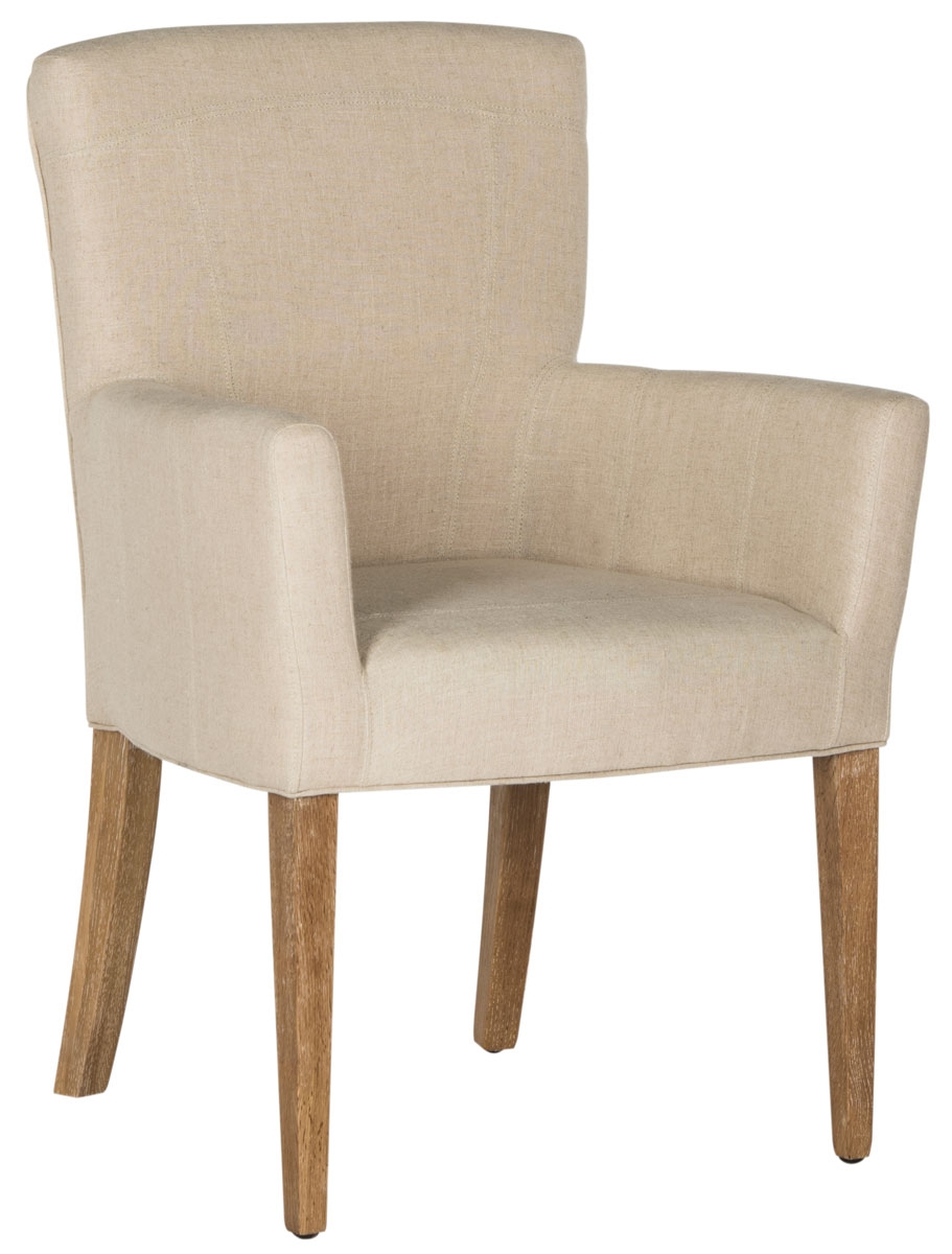 Dale Arm Chair - Hemp/White Wash - Safavieh - Image 2
