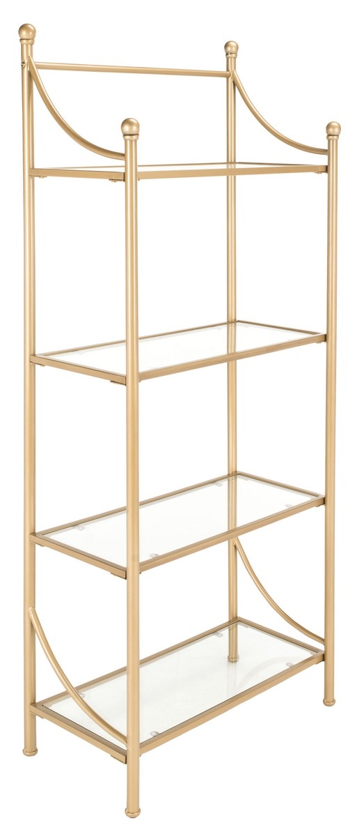 Diana 4 Tier Etagere - Gold Liquid/Tempered Glass - Arlo Home - Image 0