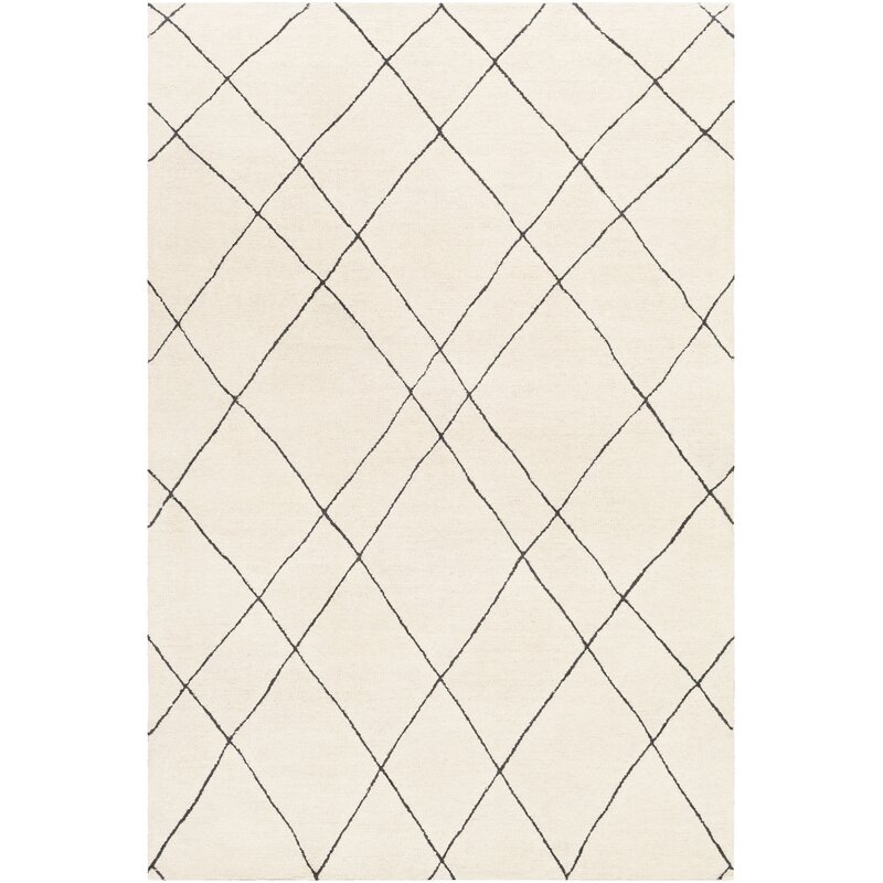 Hinkley Distressed Hand-Tufted Wool Taupe/Gray Area Rug - Image 1