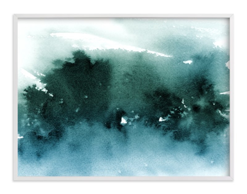 misty forest - 30x40" - White Wood Frame - Image 0