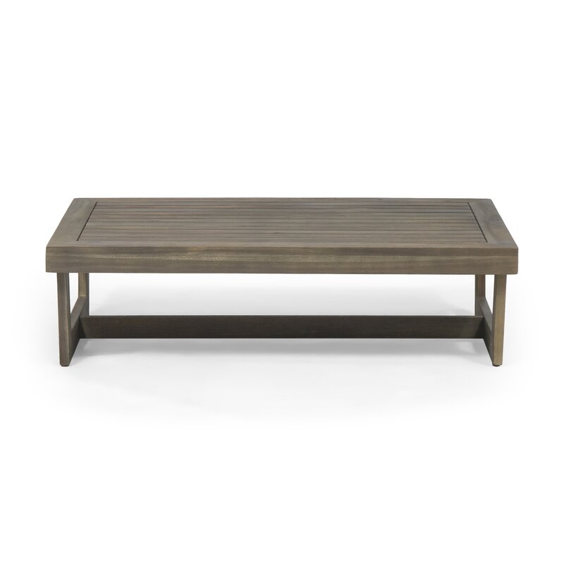 Pekalongan Outdoor Acacia Wood Coffee Table - gray - Image 0
