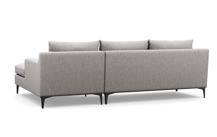SLOAN Sectional Sofa with Right Chaise in Earth with matte black legs - Image 3
